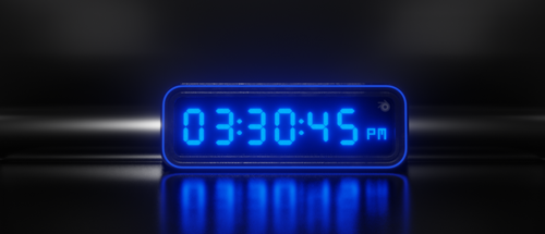 Digital Clock (shader controlled and animated) preview image